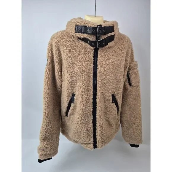 SAM. Women's Camel Denver Faux Shearling Jacket Size Large - Picture 2 of 6